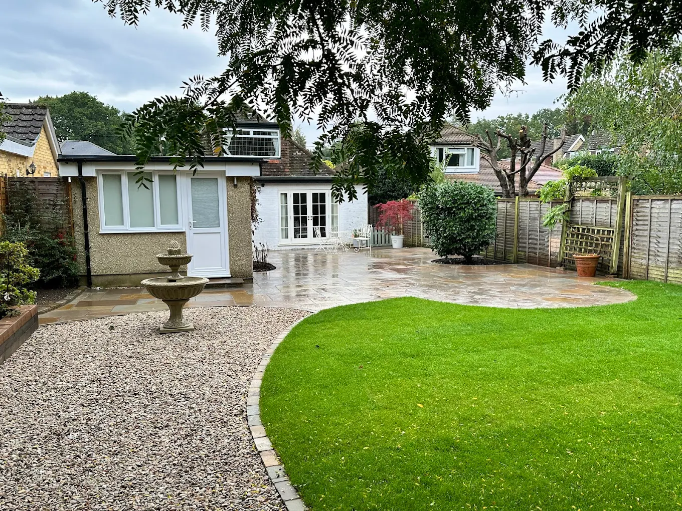 Indian sandstone patio project in Farnborough, Hampshire — project 9