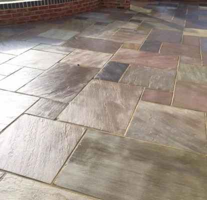 Indian sandstone patio project in Farnborough, Hampshire — project 8