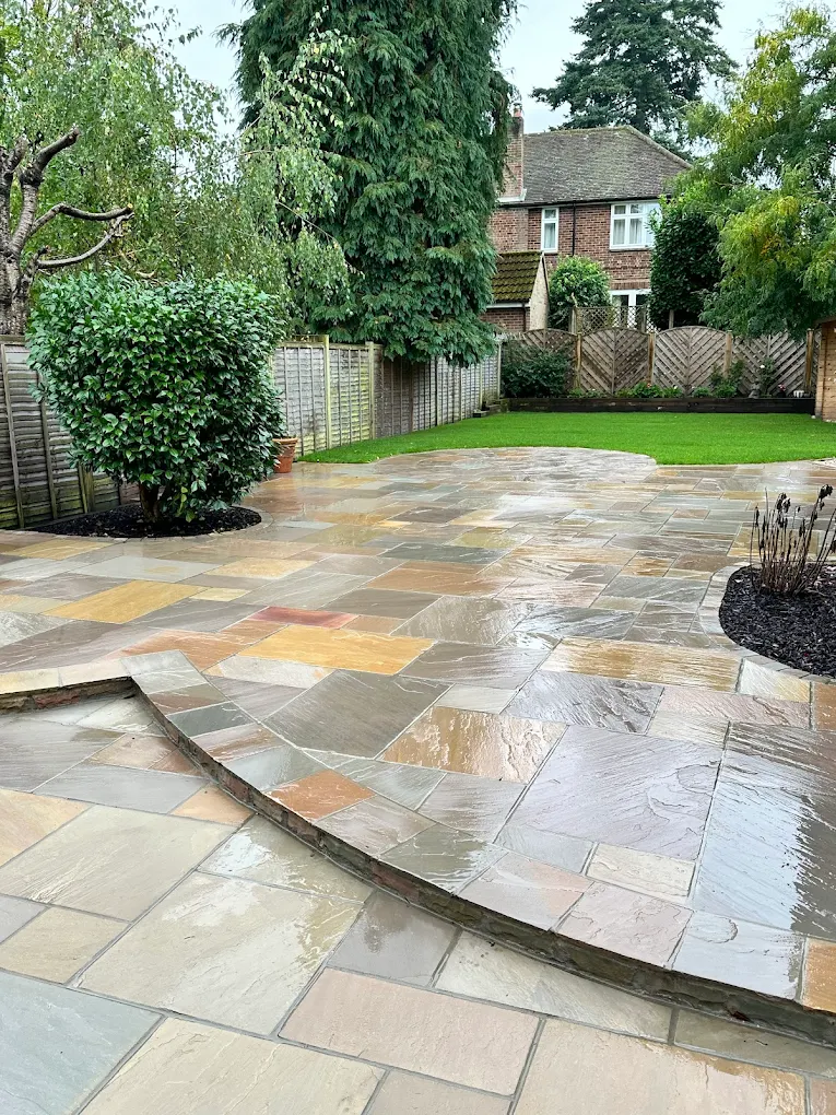 Indian sandstone patio project in Farnborough, Hampshire — project 5