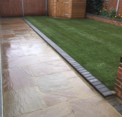 Indian sandstone patio project in Farnborough, Hampshire — project 7