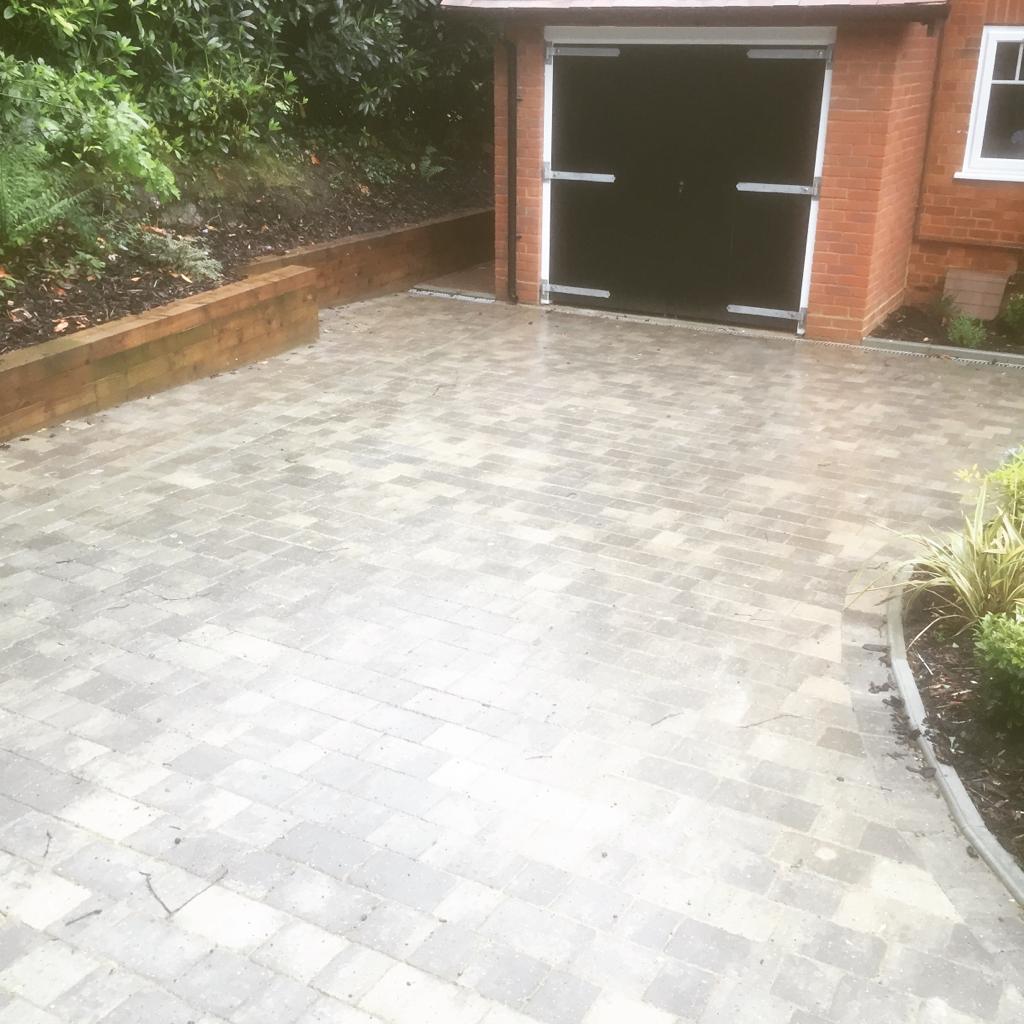 Driveway repair work being carried out in Farnborough, Hampshire