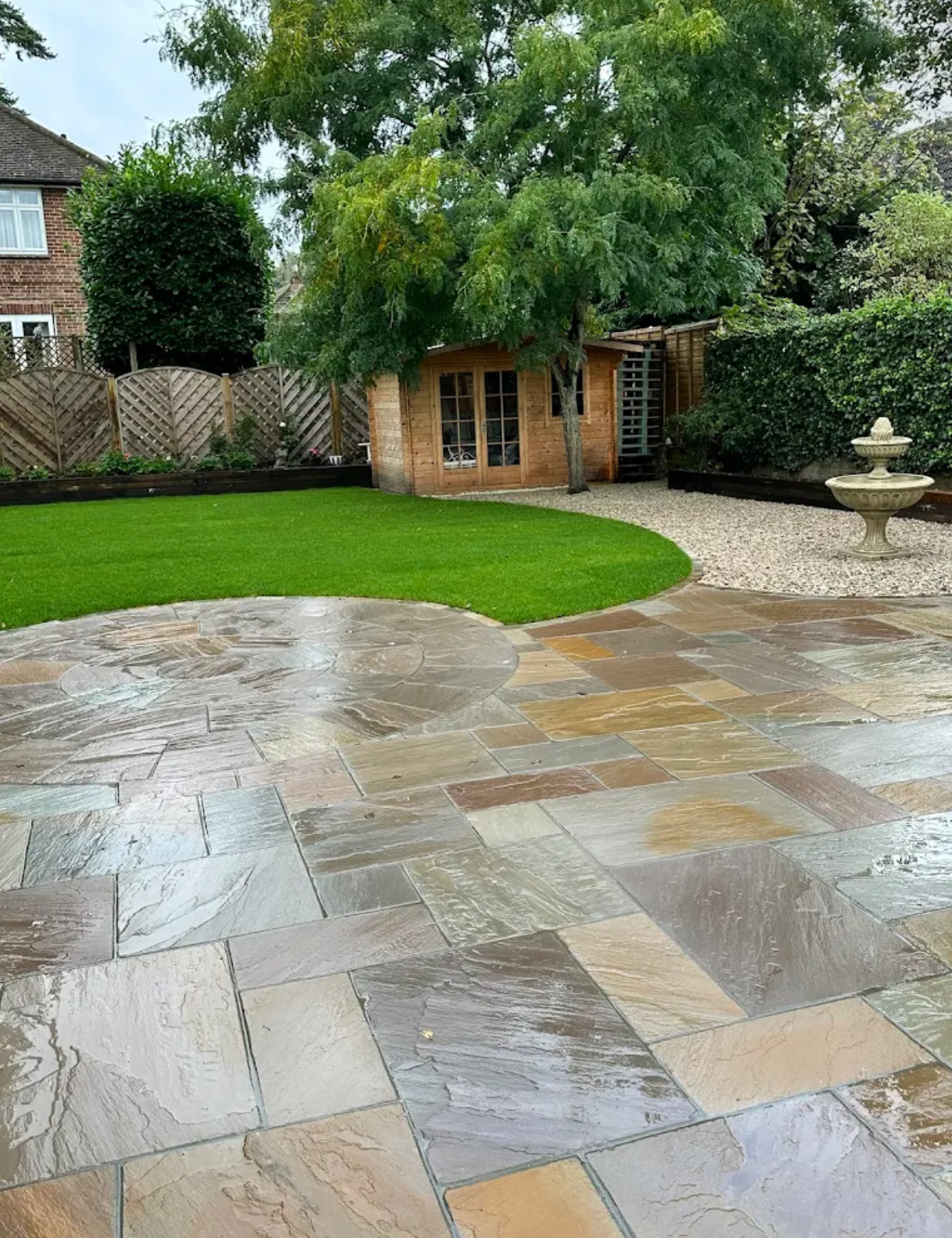 Sandstone Patios in Farnborough — project completed by Farnborough Driveways & Patios