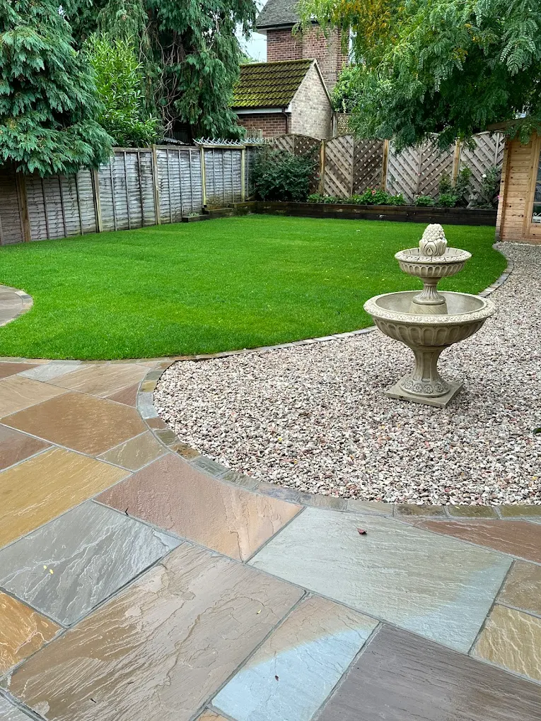 Indian sandstone patio project in Farnborough, Hampshire — project 6