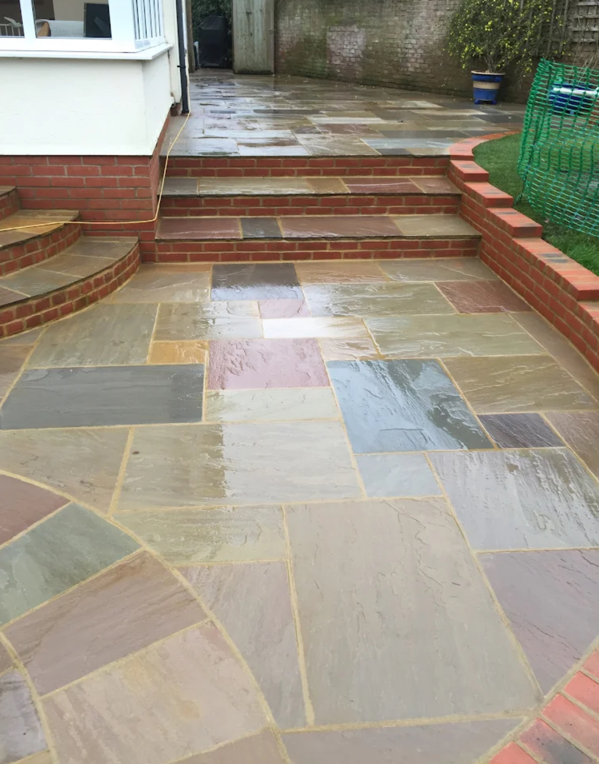 Indian sandstone patio installed in Farnborough, Hampshire